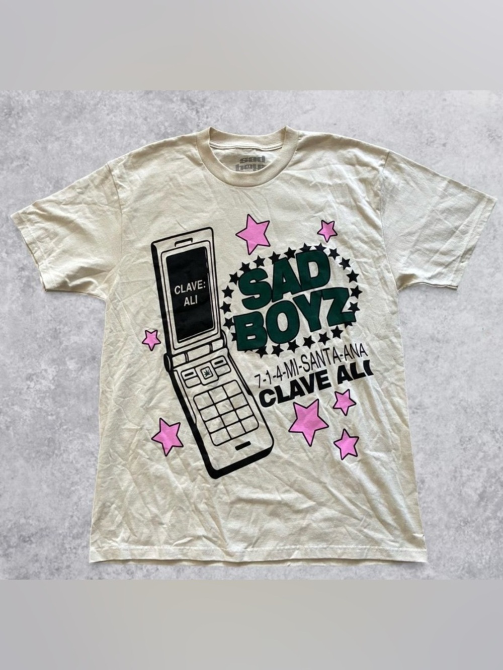Sad Boyz by Junior H Clave Ali Tee Size Large Men’s